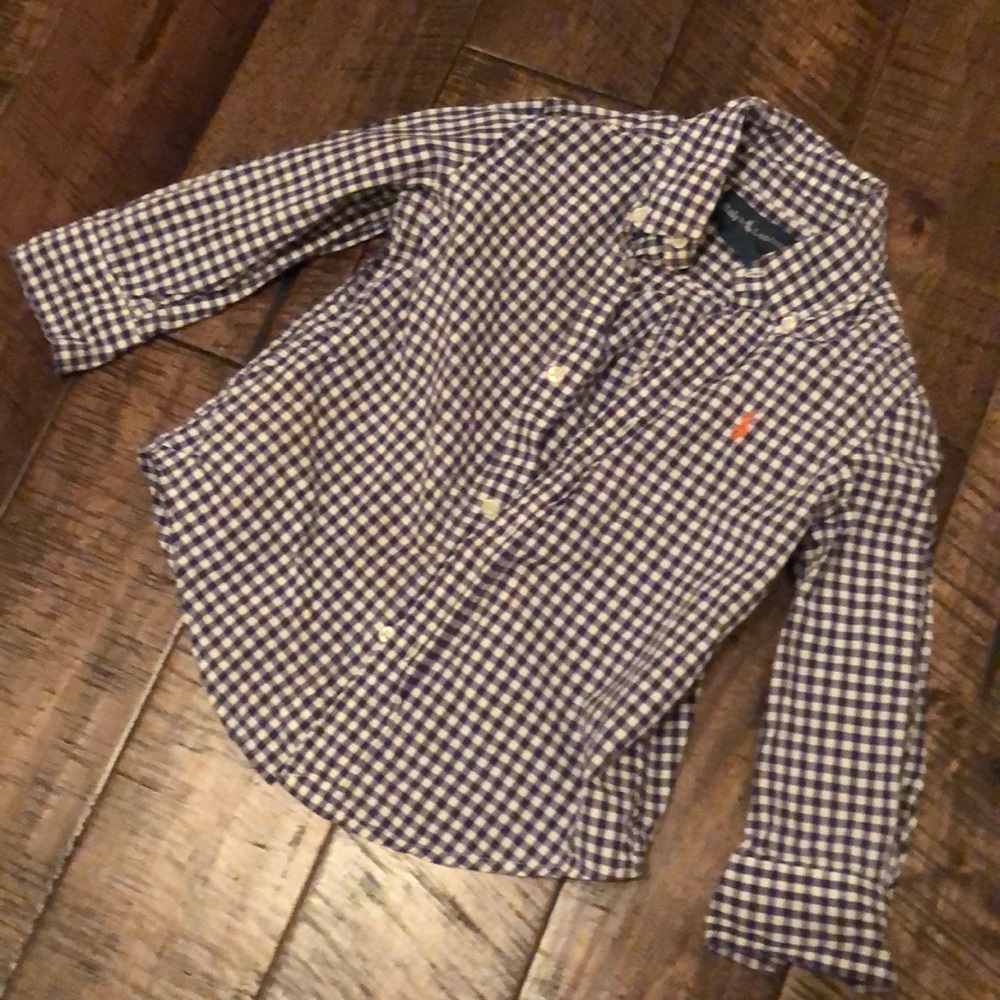 Ralph Lauren Boys Gingham Button Down (2T)